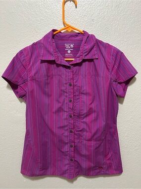 Mountain Hardwear Gorpcore Button Down Shirt Size 6 Purple Magenta Outdoor
